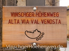 Wegweiser des Vinschger Hoehenweges