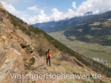 Wanderer auf dem Vinschger Hoehenweg