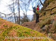 Wanderer oberhalb des Glasaunbachs